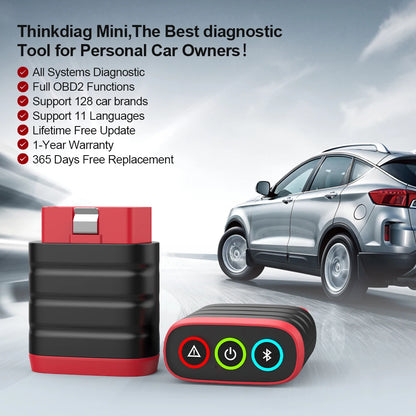 THINKCAR ThinkDiag Mini OBD2 Scanner Professional Automotive Diagnostic Tools Full System Diagnose Code Reader Lifetime Free