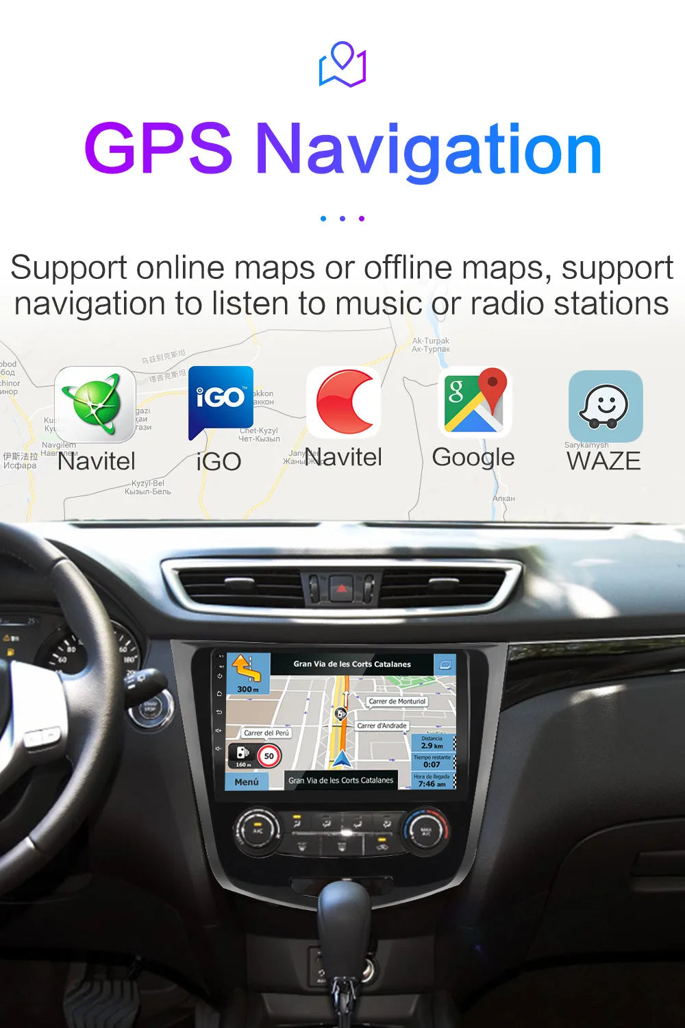 7'' Android 13 Car Radio Stereo For Fiat 500 2007-2015 Multimedia Player Wireless Carplay& Auto BT GPS Navigation Head Unit