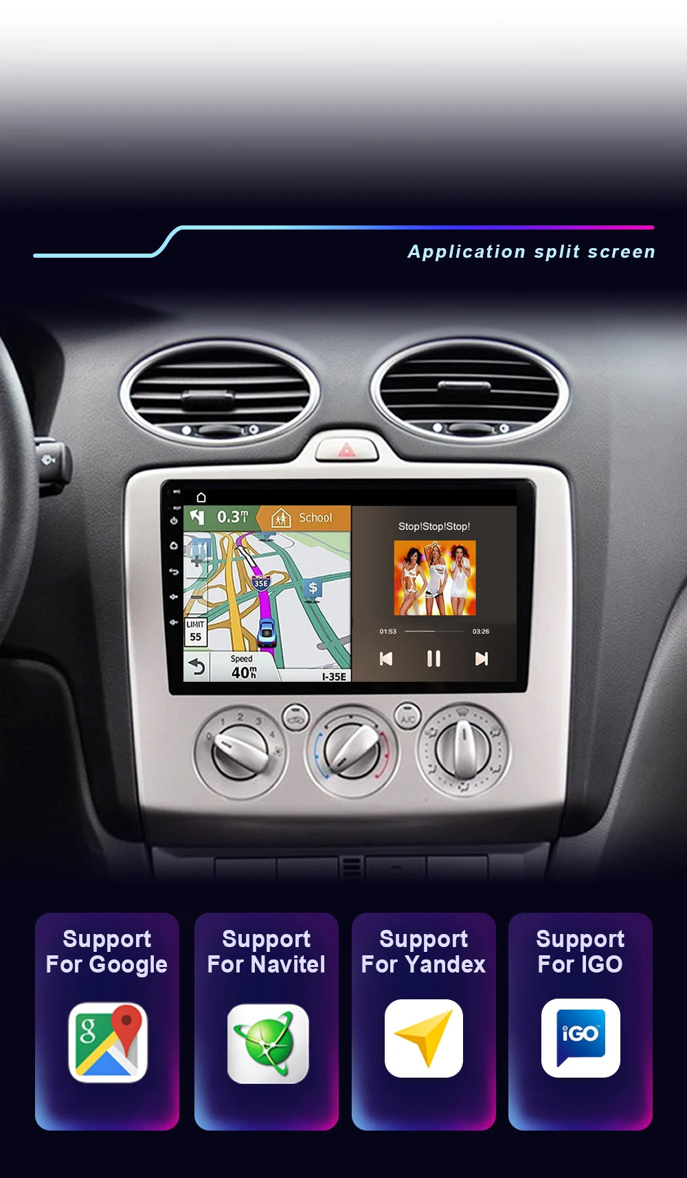 XIMA XV6Pro 2 Din Android 13 Auto Carplay Car Radio For ford focus EXI MT 2 3 Mk2 2004 -2011  Multimedia Player 2din Stereo GPS