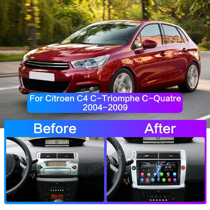 Central multimídia para Citroen C4 C-Triomphe C-Quatre 2004-2009 2 din Car Radio Video Player Android 2din CarPlay