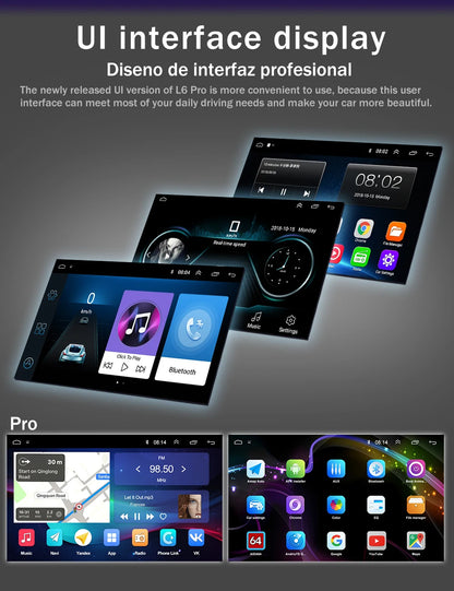 LEHX L6 Pro QLED 4G 2 Din Android 14 auto Car Radio Multimedia For Honda LHD JAZZ City 2002-2007 GPS Carplay  Stereo Head Unit