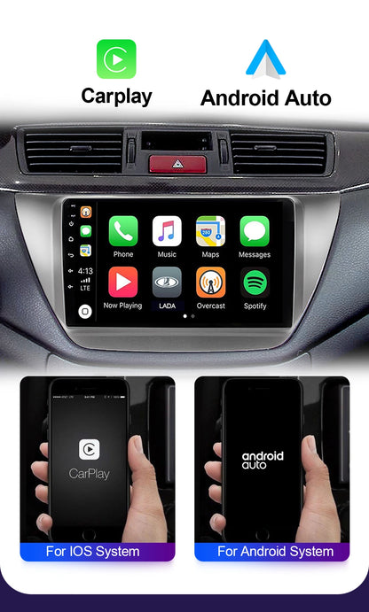 LEHX Pro 8 Core QLED DSP Car Radio Multimedia Player For Mitsubishi Lancer 9 CS 2000-2010 2Din Android 14 Carplay Stereo GPS