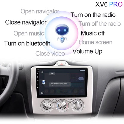 XIMA XV6Pro 2 Din Android 13 Auto Carplay Car Radio For ford focus EXI MT 2 3 Mk2 2004 -2011  Multimedia Player 2din Stereo GPS