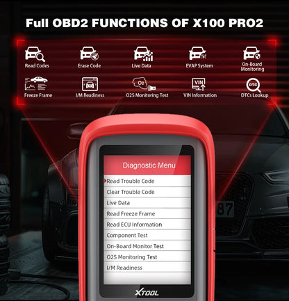 XTOOL X100 Pro2 OBD2 Automotive Scanner Key Programmer with EEPROM Adapter Code Reader Car Diagnostic Tools Lifetime Free Update