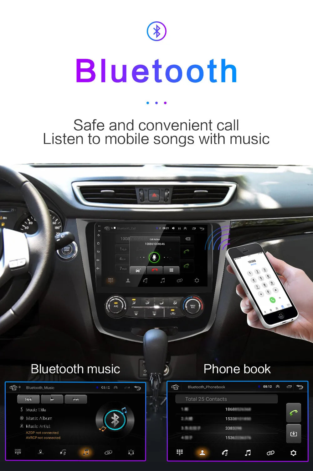 7'' Android 13 Car Radio Stereo For Fiat 500 2007-2015 Multimedia Player Wireless Carplay& Auto BT GPS Navigation Head Unit