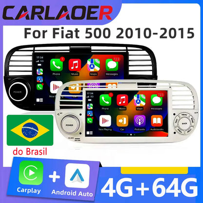 7'' Android 13 Car Radio Stereo For Fiat 500 2007-2015 Multimedia Player Wireless Carplay& Auto BT GPS Navigation Head Unit