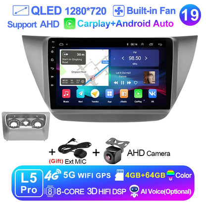 LEHX Pro 8 Core QLED DSP Car Radio Multimedia Player For Mitsubishi Lancer 9 CS 2000-2010 2Din Android 14 Carplay Stereo GPS
