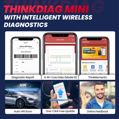 THINKCAR ThinkDiag Mini OBD2 Scanner Professional Automotive Diagnostic Tools Full System Diagnose Code Reader Lifetime Free