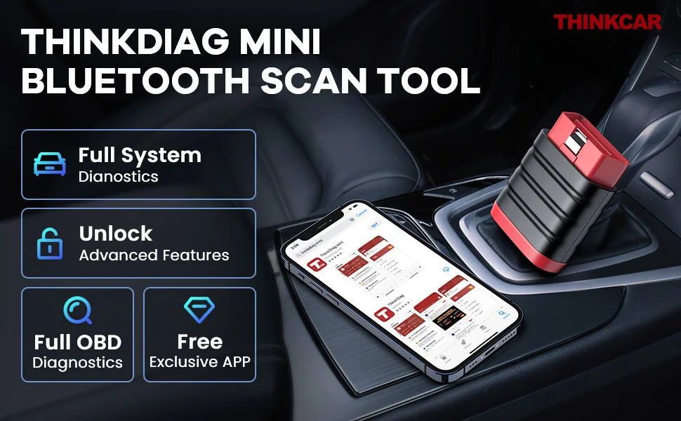 THINKCAR ThinkDiag Mini OBD2 Scanner Professional Automotive Diagnostic Tools Full System Diagnose Code Reader Lifetime Free