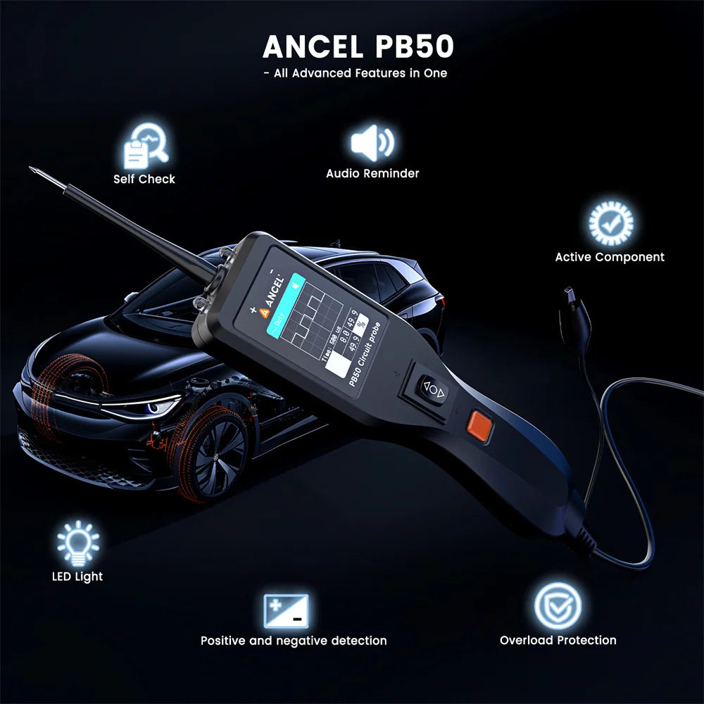 Automotive Circuit Tester Digital Voltage Power Circuit Probe Kit ANCEL PB50 With Short Finder Electrical Diagnostic Tool