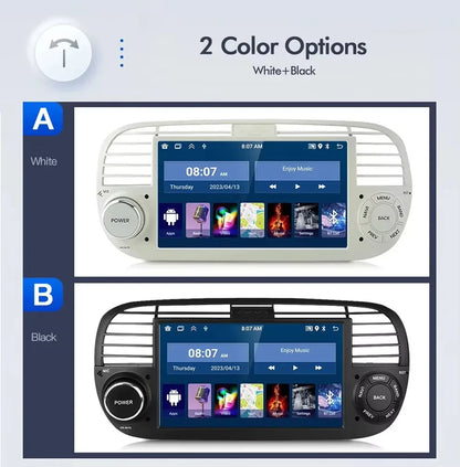 7'' Android 13 Car Radio Stereo For Fiat 500 2007-2015 Multimedia Player Wireless Carplay& Auto BT GPS Navigation Head Unit