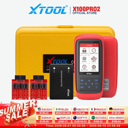 XTOOL X100 Pro2 OBD2 Automotive Scanner Key Programmer with EEPROM Adapter Code Reader Car Diagnostic Tools Lifetime Free Update