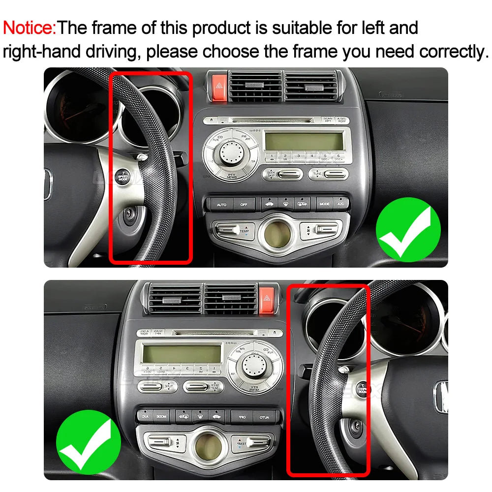 LEHX L6 Pro QLED 4G 2 Din Android 14 auto Car Radio Multimedia For Honda LHD JAZZ City 2002-2007 GPS Carplay  Stereo Head Unit