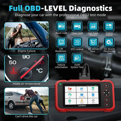 New LAUNCH CRP129i V3 OBD2 Scanner 4 System Auto Diagnostic tool DPF SAS TPMS 12 Service FCA AutoAuth Lifetime Free Update