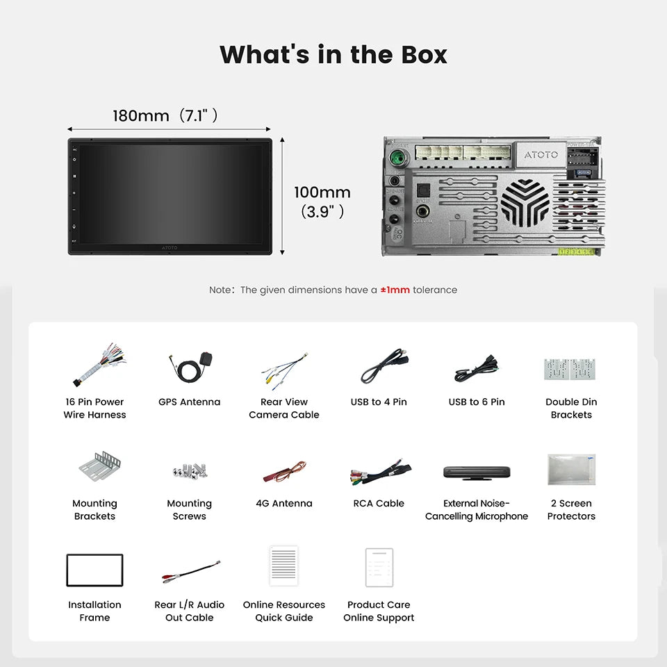 ATOTO 7 inch Android Car Radio 2din Multimedia Player Head Unit 2 Din Car Stereo Bluetooth Auto CarPlay Screen A7 S8 Gen4 S8Gen4