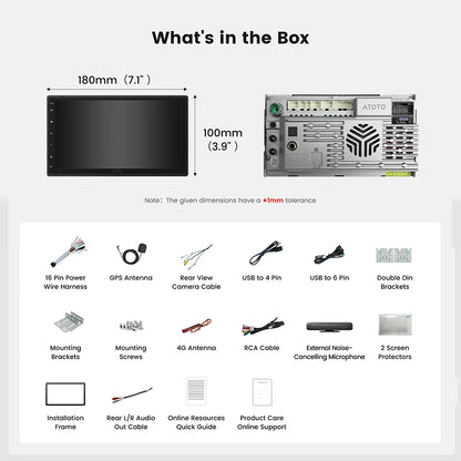 ATOTO 7 inch Android Car Radio 2din Multimedia Player Head Unit 2 Din Car Stereo Bluetooth Auto CarPlay Screen A7 S8 Gen4 S8Gen4
