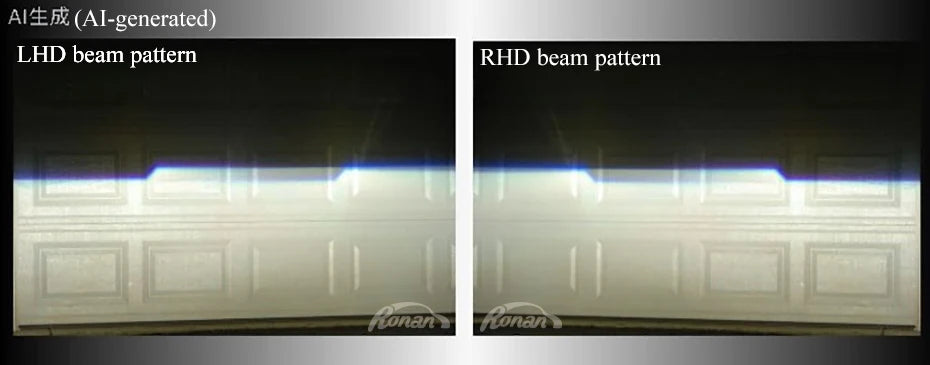 RONAN 2.5'' VER 8.1 Bi-Xenon Projector Lens H1 Car Headlight for X5 BM Sport LED Square Angel Eyes DRL White Retrofit H4 H7 Car