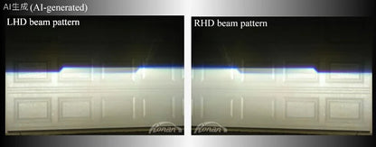 RONAN 2.5'' VER 8.1 Bi-Xenon Projector Lens H1 Car Headlight for X5 BM Sport LED Square Angel Eyes DRL White Retrofit H4 H7 Car