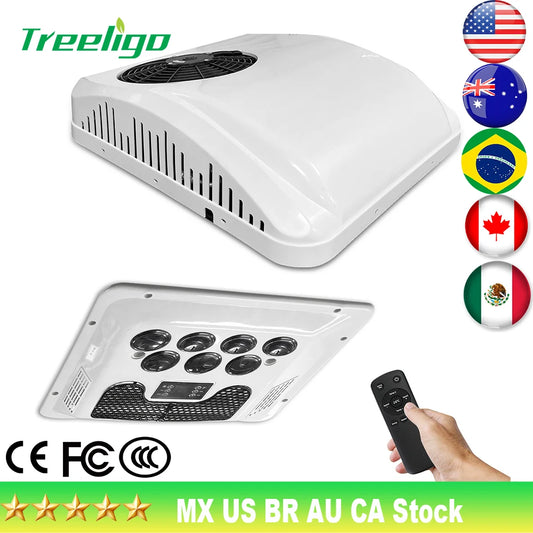 Ar-Condicionado de Teto 12V/24V 13.500 BTU para Caminhão, Motorhome, Van e Trailer