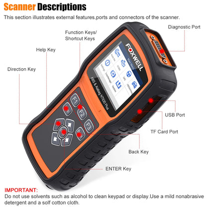 FOXWELL NT630 Plus OBD2 Automotive Scanner Engine Check ABS SRS EPB OIL SAS Calibration OBD2 Code Reader Car Diagnostic Tool
