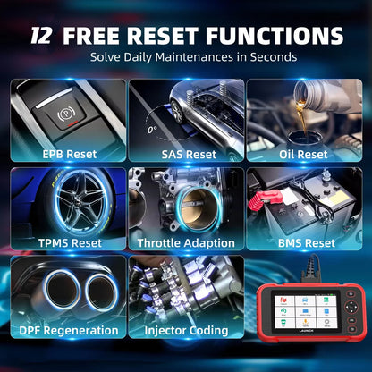 New LAUNCH CRP129i V3 OBD2 Scanner 4 System Auto Diagnostic tool DPF SAS TPMS 12 Service FCA AutoAuth Lifetime Free Update