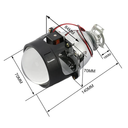 RONAN 2.5'' VER 8.1 Bi-Xenon Projector Lens H1 Car Headlight for X5 BM Sport LED Square Angel Eyes DRL White Retrofit H4 H7 Car