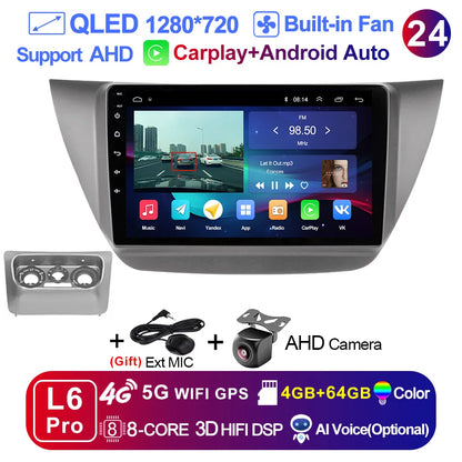LEHX Pro 8 Core QLED DSP Car Radio Multimedia Player For Mitsubishi Lancer 9 CS 2000-2010 2Din Android 14 Carplay Stereo GPS