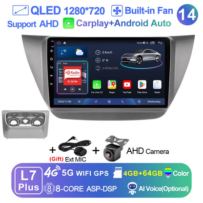 LEHX Pro 8 Core QLED DSP Car Radio Multimedia Player For Mitsubishi Lancer 9 CS 2000-2010 2Din Android 14 Carplay Stereo GPS