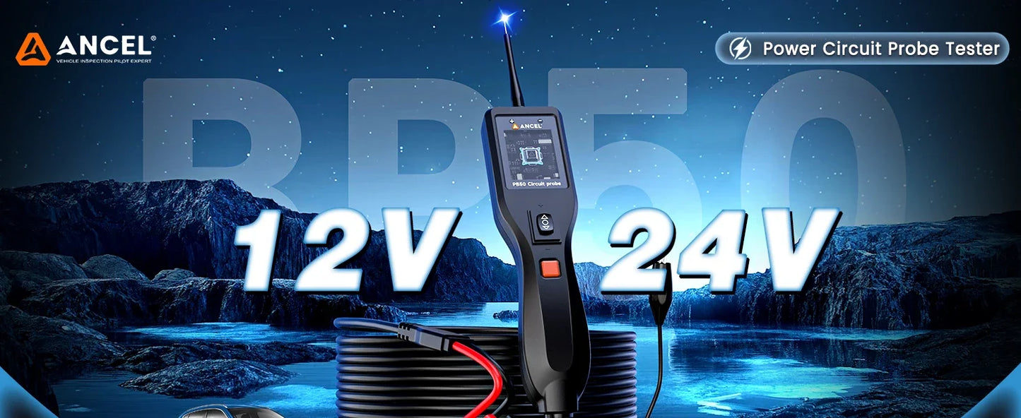 Automotive Circuit Tester Digital Voltage Power Circuit Probe Kit ANCEL PB50 With Short Finder Electrical Diagnostic Tool