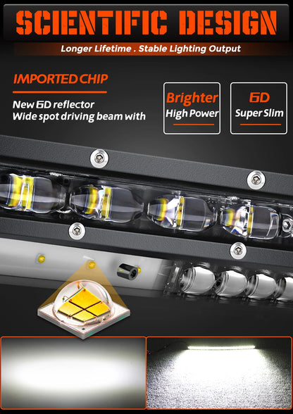 CO LIGHT New Cruved Slim LED Bar 20"26"32"38"44"50" LED Light Bar/Work Light for Driving Truck 4X4 UAZ 4WD ATV Car Barra 12V 24V