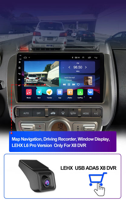 LEHX L6 Pro QLED 4G 2 Din Android 14 auto Car Radio Multimedia For Honda LHD JAZZ City 2002-2007 GPS Carplay  Stereo Head Unit