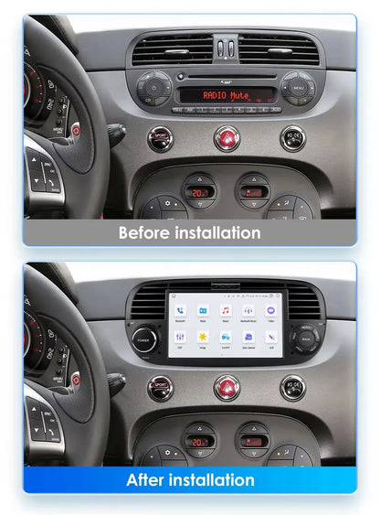 7'' Android 13 Car Radio Stereo For Fiat 500 2007-2015 Multimedia Player Wireless Carplay& Auto BT GPS Navigation Head Unit