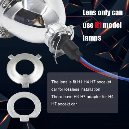RONAN 2.5'' VER 8.1 Bi-Xenon Projector Lens H1 Car Headlight for X5 BM Sport LED Square Angel Eyes DRL White Retrofit H4 H7 Car