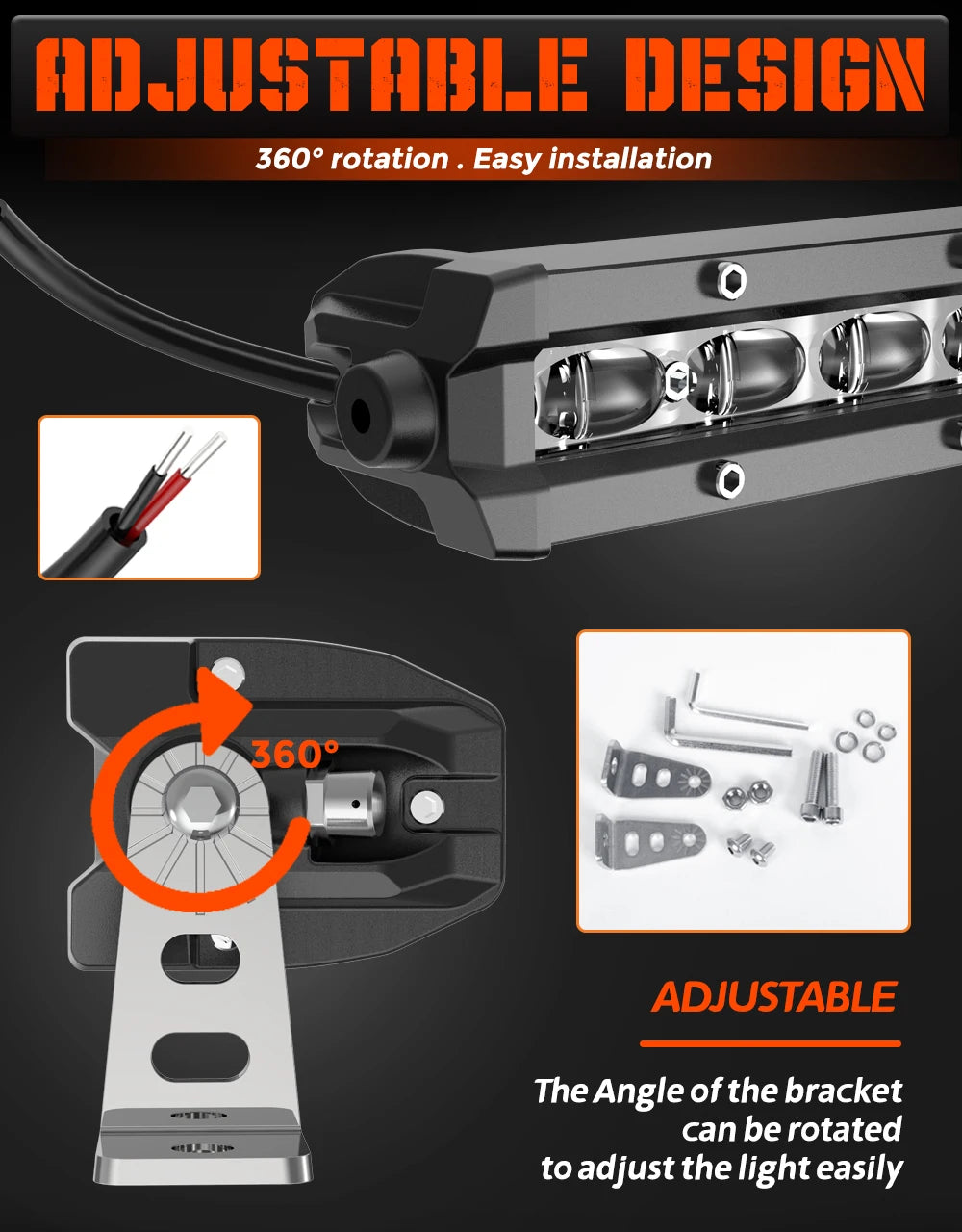 CO LIGHT New Cruved Slim LED Bar 20"26"32"38"44"50" LED Light Bar/Work Light for Driving Truck 4X4 UAZ 4WD ATV Car Barra 12V 24V